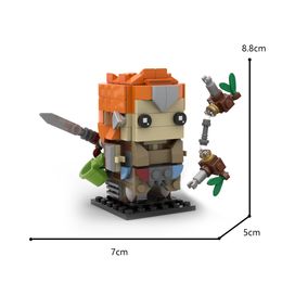 BZB Female Warrior Hunter Games Genshin Model Bricks games Horizons Zero Dawn ALOY Brickheadz Building Blocks Set Kids BEST Toys