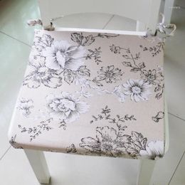 Pillow Peony Cover With Drawstring Tie Removable Washed Printed Cloth Durable Reusable Office Computer Seat Chair Home Decor