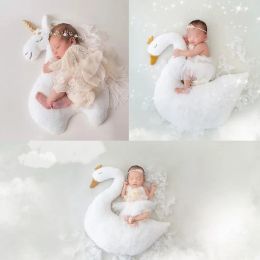 Animals Newborn Photography Props Doll Plush Horse Baby Photo Prop Cushion Photo Bebe Studio Photography Mat