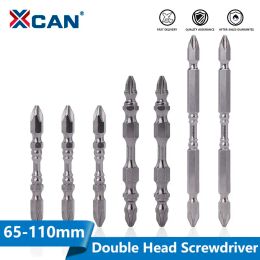 XCAN Double Head Screwdriver Bit Alloy Cross Head Magnetic Screwdriver Drill Bit Hand Tools 65mm 110mm Length