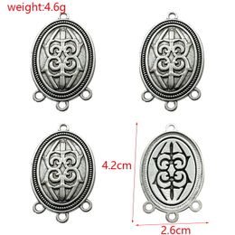 10pcs Charming Round Water Drop Vintage Style Dreamcatcher Necklace Pendant Tibetan Silver Earring Jewellery Connector Accessories