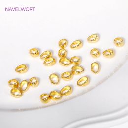 18K Gold Plated Brass Metal Smooth Pendant Bail Pinch Hook Clips Connector For DIY Jewelry Making Accessories