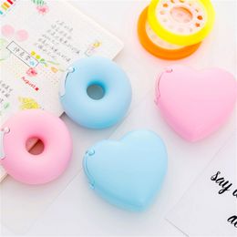 Invisible Tape Cutter Tape Holder Heart & Donut Shape Tape Dispenser for Student