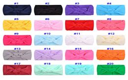Baby Headbands Bebe Headwrap Bows Classic Knot Nylon Headwrap Super Soft Stretchy Nylon Hair bands for Newborn Toddler Children5180905