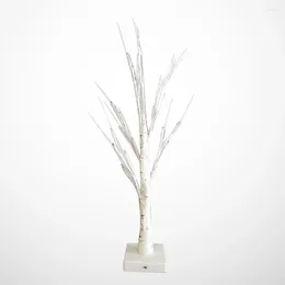 Decorative Flowers 24 LEDs White Birch Lamp Glowing Twig Tree Light Night Lights For Living Room Bedroom ( USB)