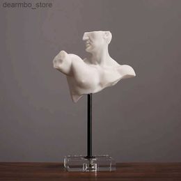 Arts and Crafts Resin Handicraft Bust Sculpture Roman Fiure Sculpture Abstract Human Body Imitation ypsum Decorative Fiurines Home Decor L49