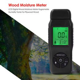 Digital Wood Moisture Metre LCD Display with Backlight Timber Humidity Tester Moisture Content Temperature Detector Wood Types