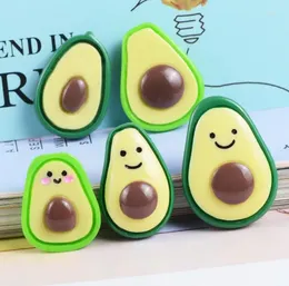 Decorative Figurines 20pcs/lot Flat Back Resin Kawaii Cabochon DIY Avocado Cartoon Craft Decoration For Hair Bow Embellishment