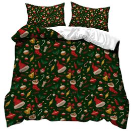 Nutcracker Red Vintage Truck Santa Pine Tree Wreath Winter Forest Friends Christmas Duvet Cover By Ho Me Lili For Bedding Decor