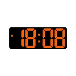 Bedside Digital Alarm Clock Voice Control LED Display Desk Table Time Temperature Alarm 12/24H LED Clocks Watch Modern Decor