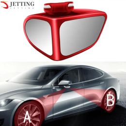 Car Reversing Small Round Mirror Front And Rear Wheel Wide-Angle Mirror Double-Sided Auxiliary Rearview 360 Degree Blind