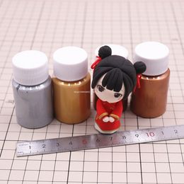 20g Metal Acrylic Paint Gold Silver Copper Colour Wall Painting Waterproof DIY Ultra Light Clay Doll Hand Model Crafts Colouring