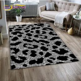 3D Wild Leopard Print Series Area Rug,Carpet Rug for Home Living Room Bedroom Sofa Doormat Kitchen Decor,kids Non-slip Floor Mat