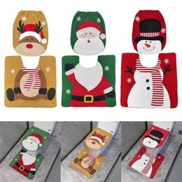 Toilet Seat Covers Festive Christmas Decor Bathroom Accessories Cover And Mat Set