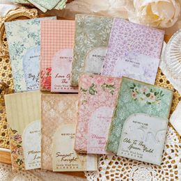 Sheets/pack Handbook Material Paper Gentle Wind Series Retro Staining DIY Decoration Base