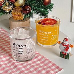 Wine Glasses Korean Style Glass Cup Tea Milk Beer Coffee Water Letter Tumbler El Cafe Home Winter Christmas Thick Texture Drinking