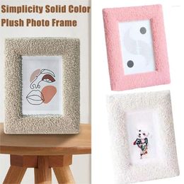 Frames 6 Inches Home Modern Simplicity Solid Colour Plush Po Frame Tabletop Cute Exquisite Decorative Ornament