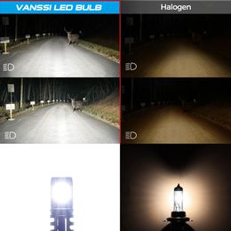 VANSSI Z2 Series Small Size H7 LED Headlight 70W 6000K 9005 9006 9012 H11 H8 H9 H4 Mini LED Light Bulbs For BMW Volkswagen