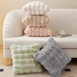 Pillow Fur Plush Case For Sofa Cover Solid Color Super Soft Throw Pillowcase Home Decoration Luxury Bedding