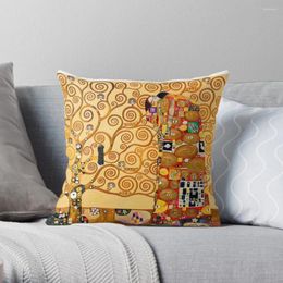 Pillow Gustav Klimt - The Tree Of Life Throw Embroidered Cover Christmas Pillows Covers