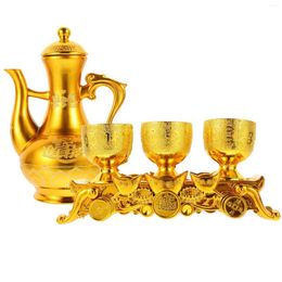 Cups Saucers Altar Temple Water Cup Set Glass Meditation Offering Bowls Goblet