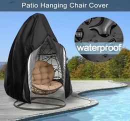 Chair Covers Waterproof Outdoor Hanging Egg Cover Swing Dust Protector Patio With Zipper Protective Case5372657