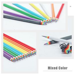 15 Pcs Kids Pencils Rainbow Colouring Pens Shading Colour Sketching Coloured Paper
