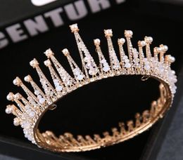 2021 Bride Headpieces Wedding Bridal Hair Accessories Rhinestone Crystal Full Circle Crown Birthday Dinner Crowns Headdress Luxury2357903