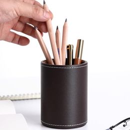 Durable Multifunctional Smooth Edge Round Pen Holder Desktop Stationery Storage Box for Home Pen Container Pencil Organiser