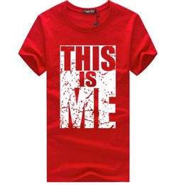 Mens T Shirt THIS IS ME Words Print Short Sleeve WhiteGrayRedBlack Cool Tees for Man3118708