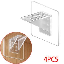 4PCS Adhesive Shelf Support Pegs For Kitchen Bedroom Closet Cabinet Shelf Support Clips Wall Hanger Sticker Bracket Holder