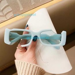 New Fashion Brand Glasses Offss Hole Cut Sunglasses Women Hip Hop Men Mint Green Gentle