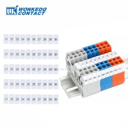 Terminal Block Marker Strip Lable 10Pcs ZB 3.5/4/5/6/8/10 ZBFM 3.5/5/6 Number Tag 10 Seat DIN Rail Connector Strips Zack Marking