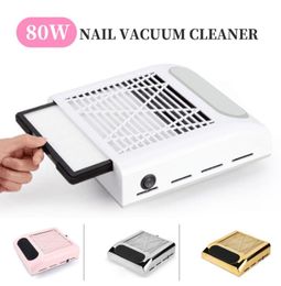 Professinoal 80W Nail Dust Collector Fan Vacuum Cleaner Manicure Machine With Filter Strong Power Salon Nails Art Equipment88034256133167