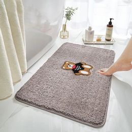 Carpets Thicken Soft Plush Bath Mat Non-Slip Super Absorbent Fast Drying Bathroom Kitchen Washable Bathtub Entrance Doormats