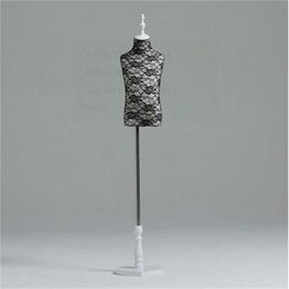 Lace Fabric Mannequin for Sewing, Child Cloth Art, Body Fores Dress, Foam Stand, Scale Jersey, Adjustable Display, 1PC, E211