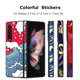 Hot! Colourful Anti-Scratch Stickers For Samsung Galaxy Z Fold 5 3 2 Decorative For Z Fold4 /Fold 2 5G Decal Skin Cover Back Film