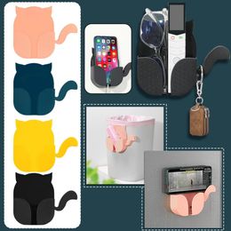 Wall Mounted Mobile Phone Holder Wall Organizer Remote Control Storage Box Wall Charger Cable Charging Dock Multi Holder Stand