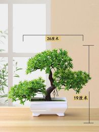 Decorative Flowers Artificial Plastic Plants Small Tree Pot Bonsai Fake Plant Potted Flower Home Room Outdoor Garden Decoration