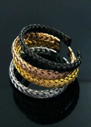 BC Titanium steel jewelry Whole factory wire Bangles tails into the fourcolor simple wild accessories bracelet4131220