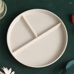 Plates Practical Dining Reusable Wheat Straw Simple Fashion Safety Household Portable Dinner Plate Micro-wave Oven Kitchen