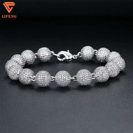 2024 Lifeng Fashion Jewellery Luxury Custom Hip Hop Ice Out Cuban Bracelet Silver Plated 8mm Moissanite Cuban Link Chain Bracelet