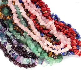 Decorative Figurines 5-8mm Natural Gems Amethyst Garnet Fluorite AIrregular Stone Beads Chip Gravel Freeform DIY Necklace Bracelet For