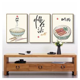 Quotes Posters Prints Oriental Kitchen Wall Art Pictures Home Restaurant Decor Canvas Paintings Chinese Japanese Style Food Cats