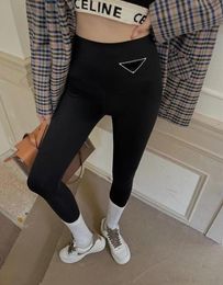 2022 Yoga Outfits designer solid Colour women Pants High Waist Sports Fitness elastic Leggings high quality p letter8828511