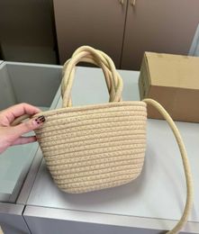 Bowknot Straw fashion luxury Woven Bag Minmin Brand Design Underarm Bag Beach Shopping Bag Purse Single Messengers Purses 230411