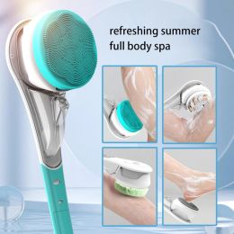 Fans Waterproof Electric Bath Brush 3 Modes 10W Body Cleaning Brush USB Rechargeable Rotating Scrubber Shower Brush Long Handle Kits