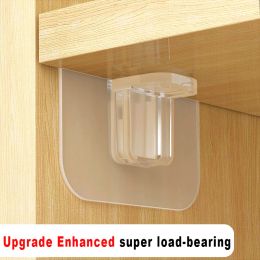 Self-Adhesive Transparent Reinforced Bracket For Cabinets Wall Shelf Clapboard Rack Closet Support Holder Storage Organiser