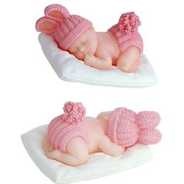 Baby Series Silicone Mould Trojans Feet Baby Bottles Turn Sugar To Sleep Baby Hand Soap Diy Chocolate Cake Decorative Drip Mould