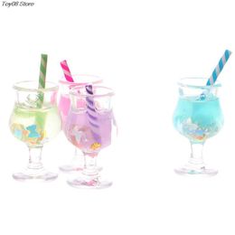 1/2PC Mini Noctilucent Drink Ice Cream Cups Model Pretend Play Mini Food Doll Accessories Fit Play House Toy Dollhouse Miniature